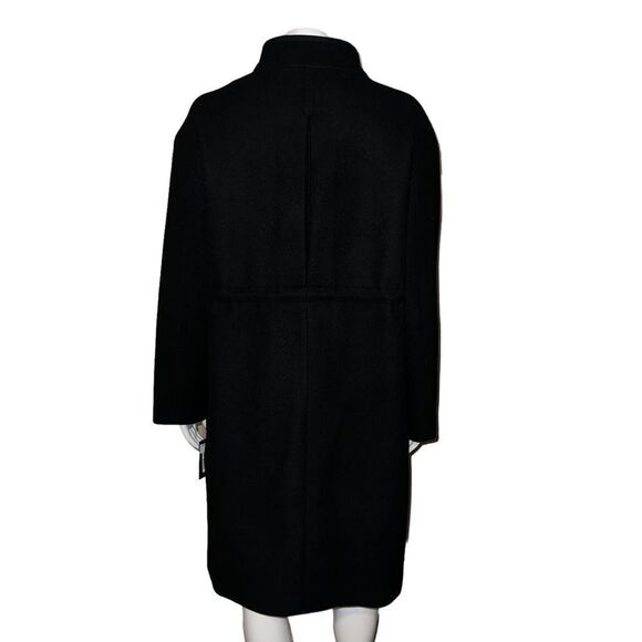 Kenneth Cole Single-Breasted Anorak Coat Black 17OMW234 Womens Large NWT - Picture 2 of 8
